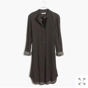 Madewell Long Sleeve Tunic Dress in Dot